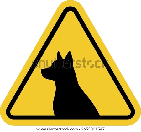 guard dog warning sign for danger and private property security