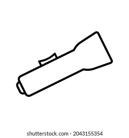 Icono de la linterna de protección en un fondo blanco para uso web y móvil