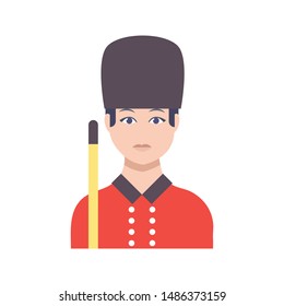 guard glyph flat vector icon