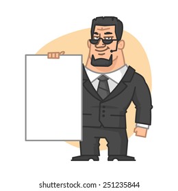 Guard holding blank plate vertically