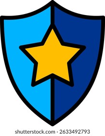 Ícone de guarda Ilustração de vetor de cor linear