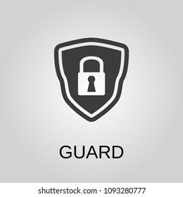 Guard icon. Guard symbol. Flat design. Stock - Vector illustration