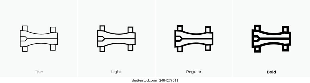 Wachsymbol. Dünnes, leichtes Regular- und Bold-Design isoliert auf weißem Hintergrund
