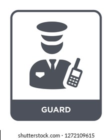 guard icon vector on white background, guard trendy filled icons from Ethics collection, guard simple element illustration