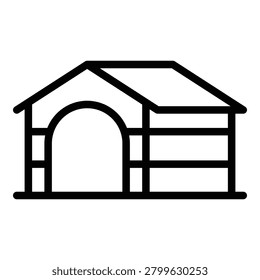 Guard kennel icon outline vector. Canine puppy. Canine paw