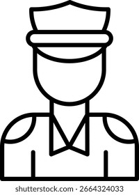Diseño de icono de Vector de línea de guardia