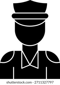 Diseño de icono de Vector de línea de guardia