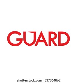 Guard Logo Vector With Shield Symbol On The Letter U.