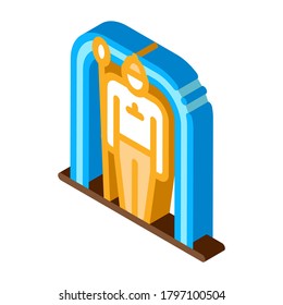 guard man icon vector. isometric guard man sign. color isolated symbol illustration