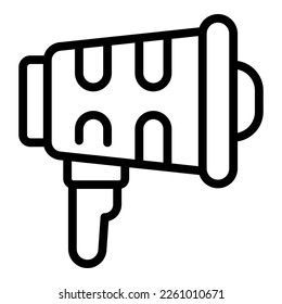 Guard megaphone icon outline vector. Emergency coast. Safety water
