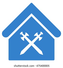 Guard Office icon. Vector style is flat iconic symbol, cobalt color, white background.