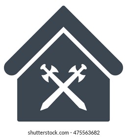 Guard Office icon. Vector style is flat iconic symbol, smooth blue color, white background.