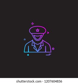 guard officer police policeman security user icon vector design
