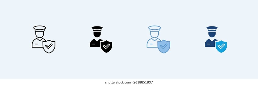 Guard Outline icon vector illustration 
