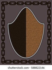 guard with a picture of soil, 5 elements of nature