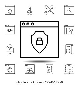 guard, protection icon. Simple thin line, outline vector element of Web Design Development icons set for UI and UX, website or mobile application