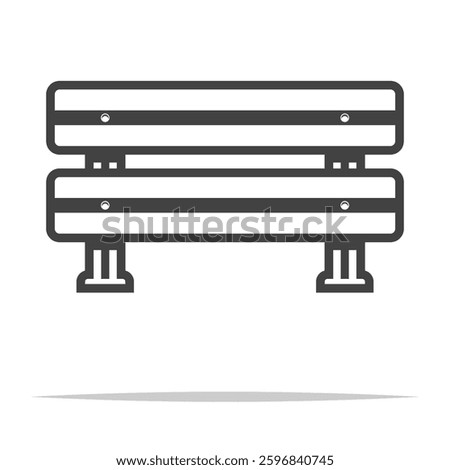 Guard rail barrier icon transparent vector isolated