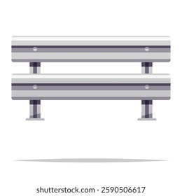 Guard rail barrier vector isolated illustration