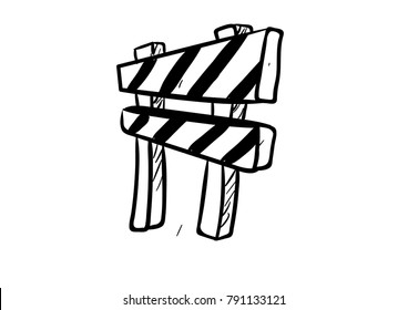 Guard rail vector icon doodle cartoon
