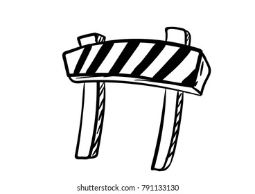 Guard rail vector icon doodle cartoon
