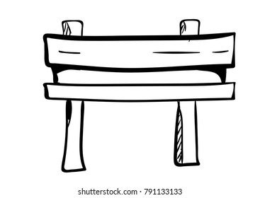 Guard rail vector icon doodle cartoon