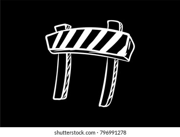 Guard rail vector icon doodle cartoon