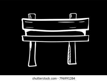 Guard rail vector icon doodle cartoon