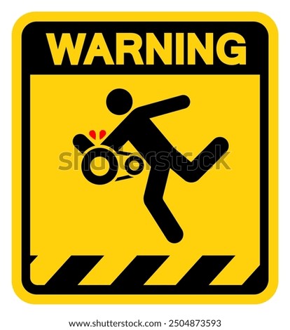 Guard Remove Risk Of Severe Injury Warning Sign, Vector Illustration, Isolate On White Background Label. EPS10