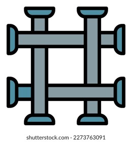 Guard room icon outline vector. Police equipment. Security station