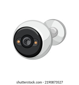 Guard Security Camera Cctv Cartoon. Guard Security Camera Cctv Sign. Isolated Symbol Vector Illustration