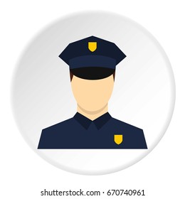 Guard security icon. Flat circle illustration of guard security icon isolated vector for web