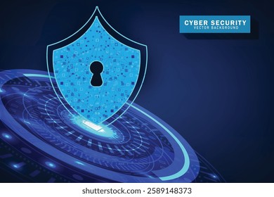 Guard shield. Cyber security concept. Personal data security. Technology background