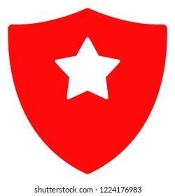Guard shield icon on a white background. Isolated guard shield symbol with flat style.