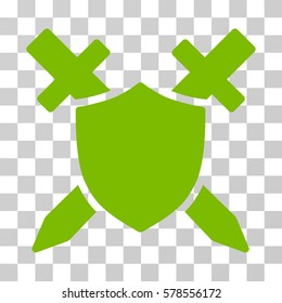 Guard Shield icon. Vector illustration style is flat iconic symbol, eco green color, transparent background. Designed for web and software interfaces.