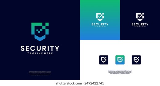 Guard or Shield tech logo design inspiration