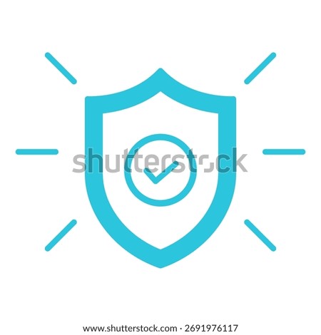 Guard, Shield, Trust icon. Isolated on white background. Blue icon