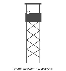 Guard tower icon. Simple illustration of guard tower vector icon for web design isolated on white background