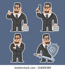 Guard in various poses stickers 2