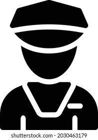 guard vector glyph flat icon
