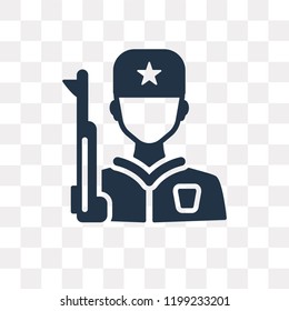 Guard vector icon isolated on transparent background, Guard transparency concept can be used web and mobile