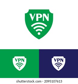 Guard VPN Logo Design Concept. Fintech Company Brand Logomark Illustration. Can Representing Defence, Code, Tech, Hacker, Shield, System, Blockchain. 