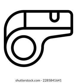 Protege el vector de contorno de icono de silbido. Datos de seguridad. Digital seguro