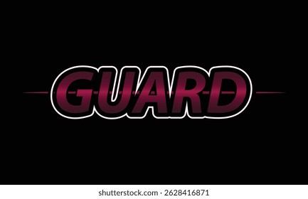 GUARD palavra design de estilo personalizado