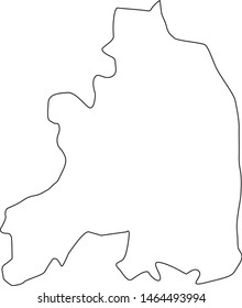 Guarda district map in Portugal