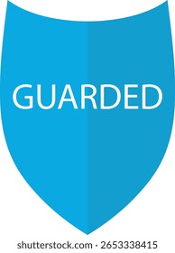 PROTEGIDO no ícone de escudo azul simples