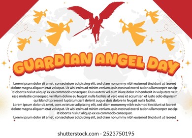 Guardian Angel Day – October 2, 2024, Attractive design, can be used on all social media platforms, beautiful color combination, get it now for the first purchase.