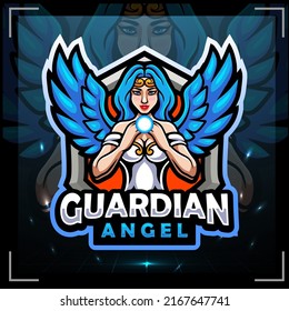 Guardian angel mascot. esport logo design