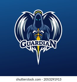 Guardian angel mascot logo design