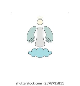 Guardian angel - Soft pastel spiritual symbol