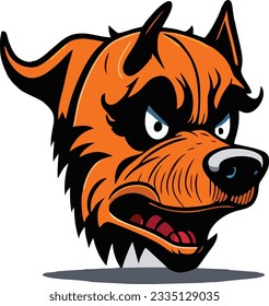 Guardian of Growls: Capture the intensity of an angry dog in this striking vector design.